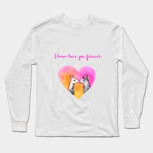 Llama love you forever Long Sleeve T-Shirt